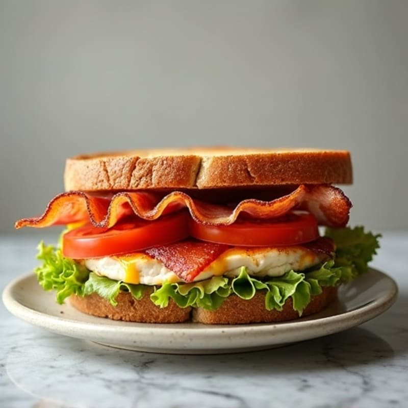 Lean Turkey Club Sandwich with Crispy Bacon