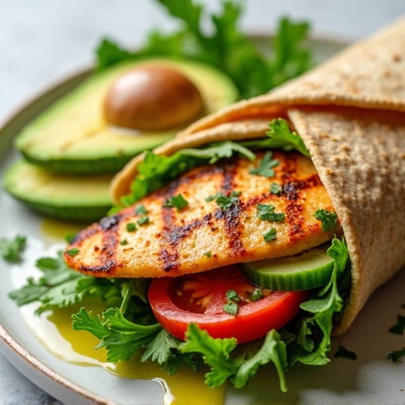 Herb-Grilled Chicken and Fresh Veggie Wrap
