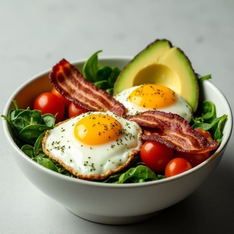 Crispy Bacon and Avocado Breakfast Bowl