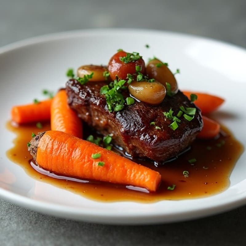 Silky Slow-Braised Short Ribs with Roasted Root Vegetables