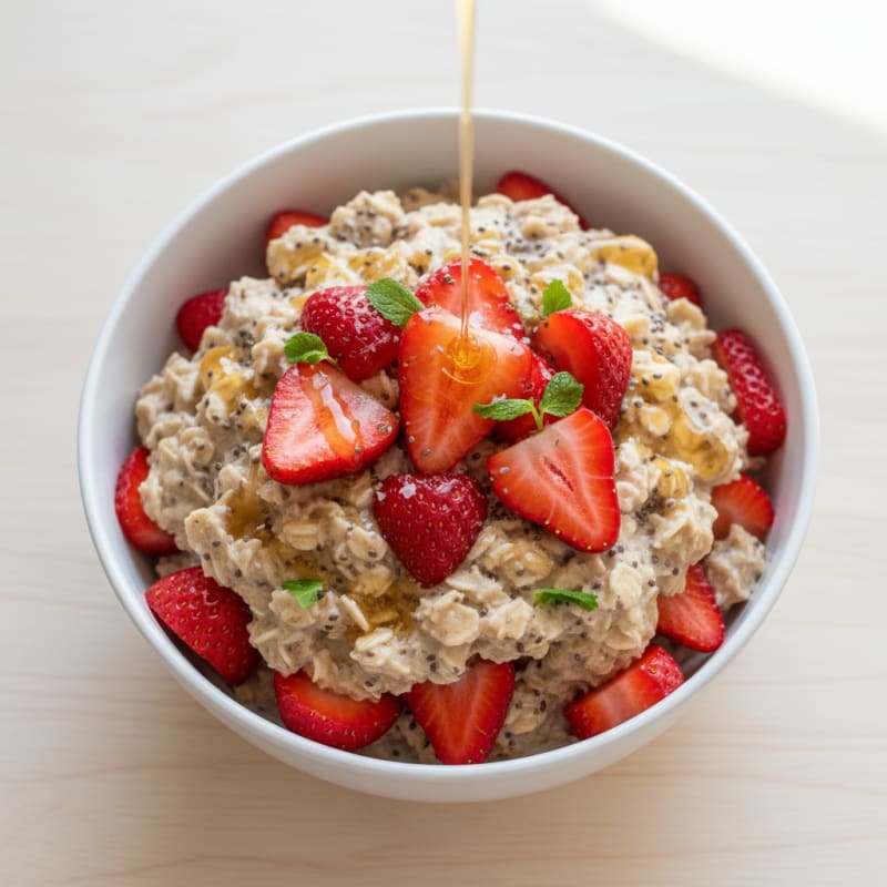 Strawberry Shortcake Overnight Oats