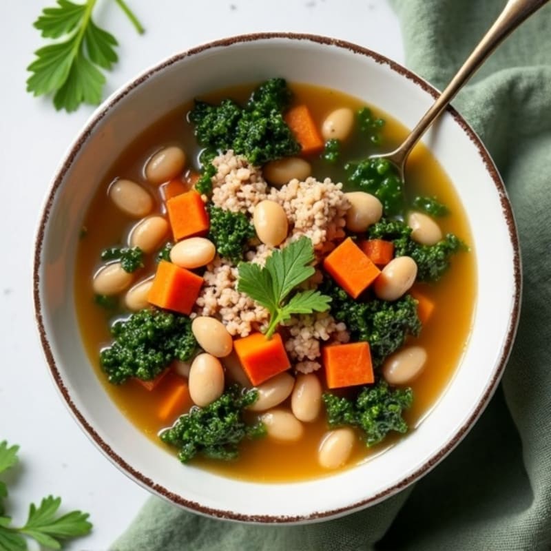 Hearty White Bean Turkey Kale Soup