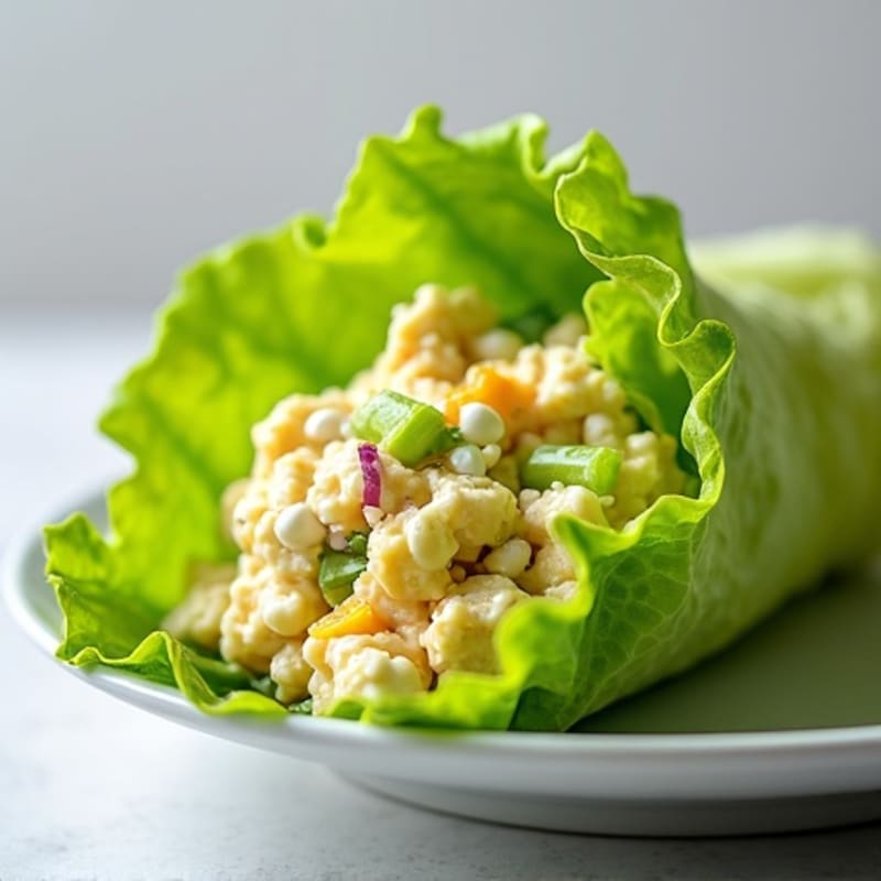 Creamy Greek Yogurt Egg Salad Lettuce Wrap