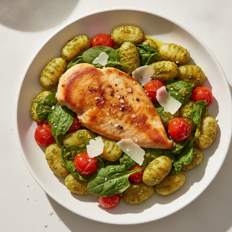 Gnocchi with Basil Pesto