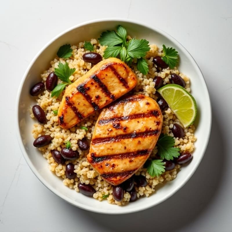 Grilled Chicken Quinoa Bowl with Black Beans