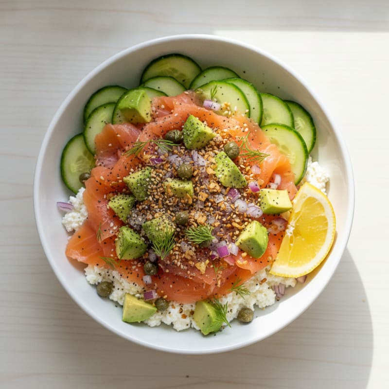 Smoked Salmon Cottage Cheese Power Bowl