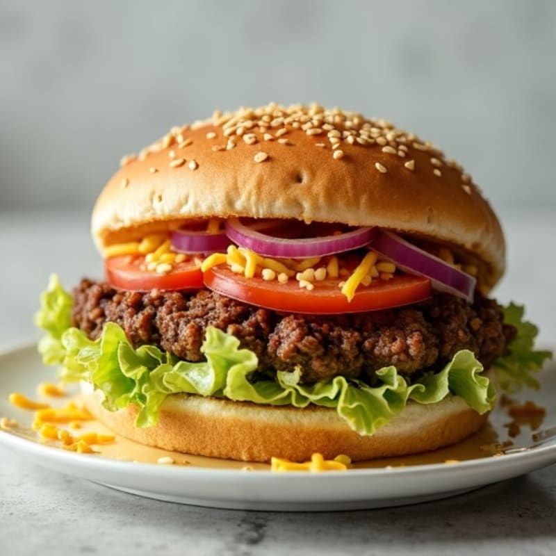 Lean Ground Beef Big Mac Salad with Creamy Special Sauce