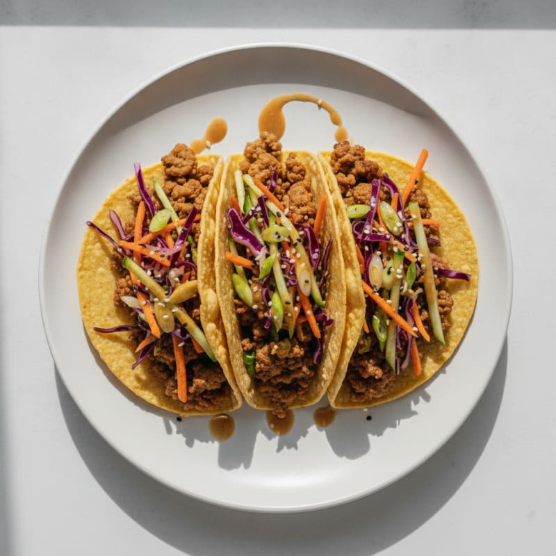 Pork Wonton Tacos with Slaw