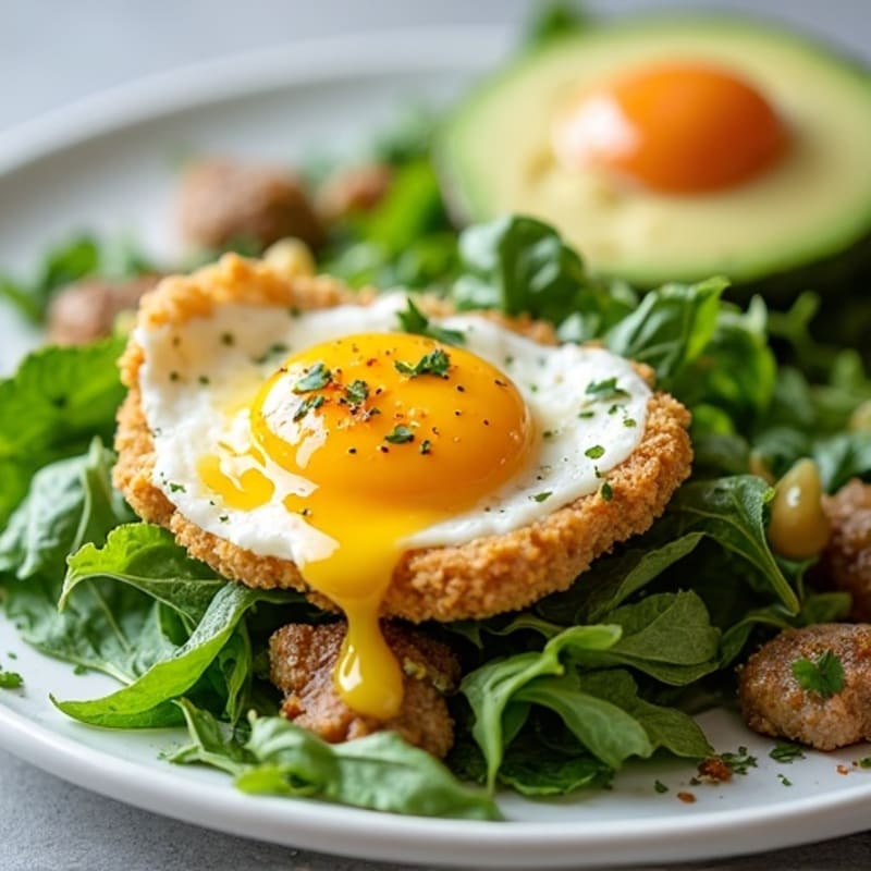 Crispy Sardine Salad with Mixed Greens