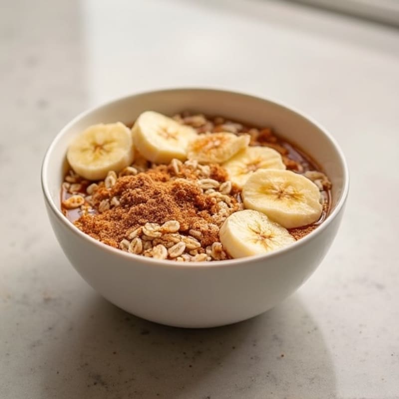 Cinnamon-Spiced Caramelized Banana Protein Bowl
