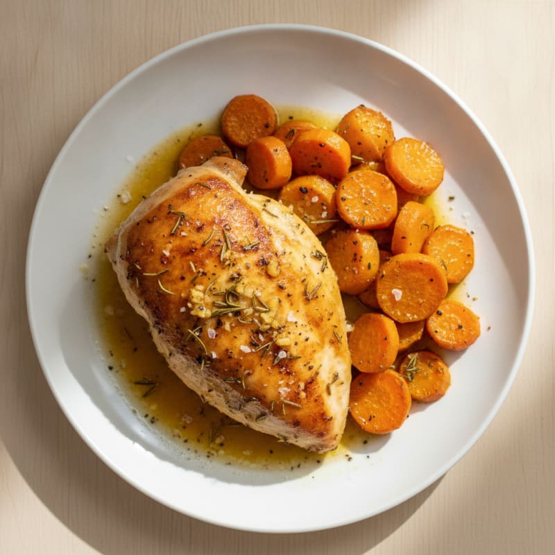 Garlic Herb Roasted Chicken with Root Vegetables