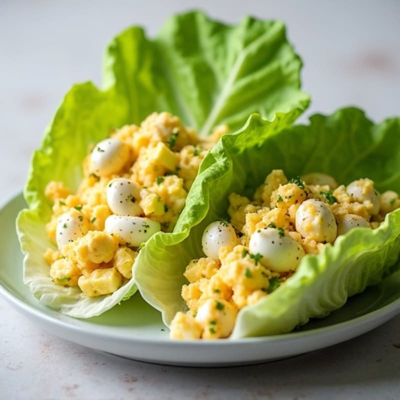 Creamy Greek Yogurt Egg Salad Lettuce Wraps
