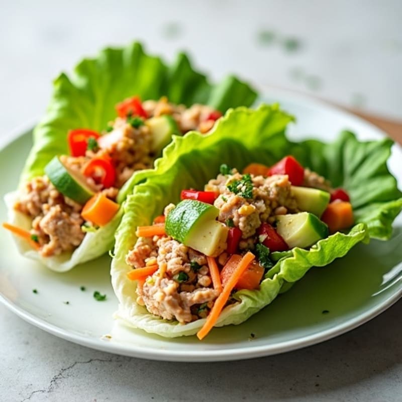 Fresh Spicy Tuna Lettuce Wraps