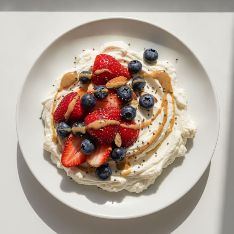 Silky Greek Yogurt Protein Mousse with Fresh Berries