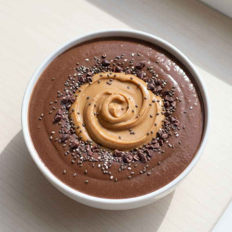 Chocolate Protein Smoothie Bowl with Almond Butter