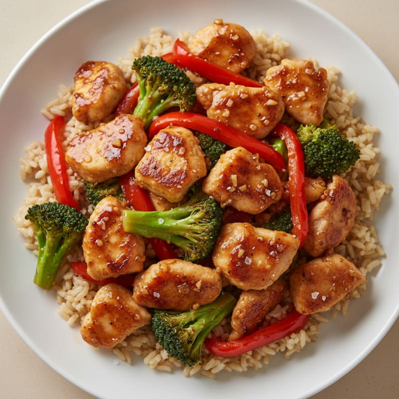 Crispy Honey-Garlic Chicken Stir-Fry