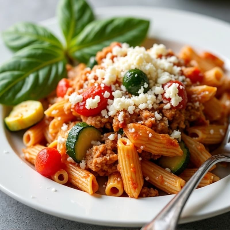 High-Protein Turkey and Veggie Pasta Bake