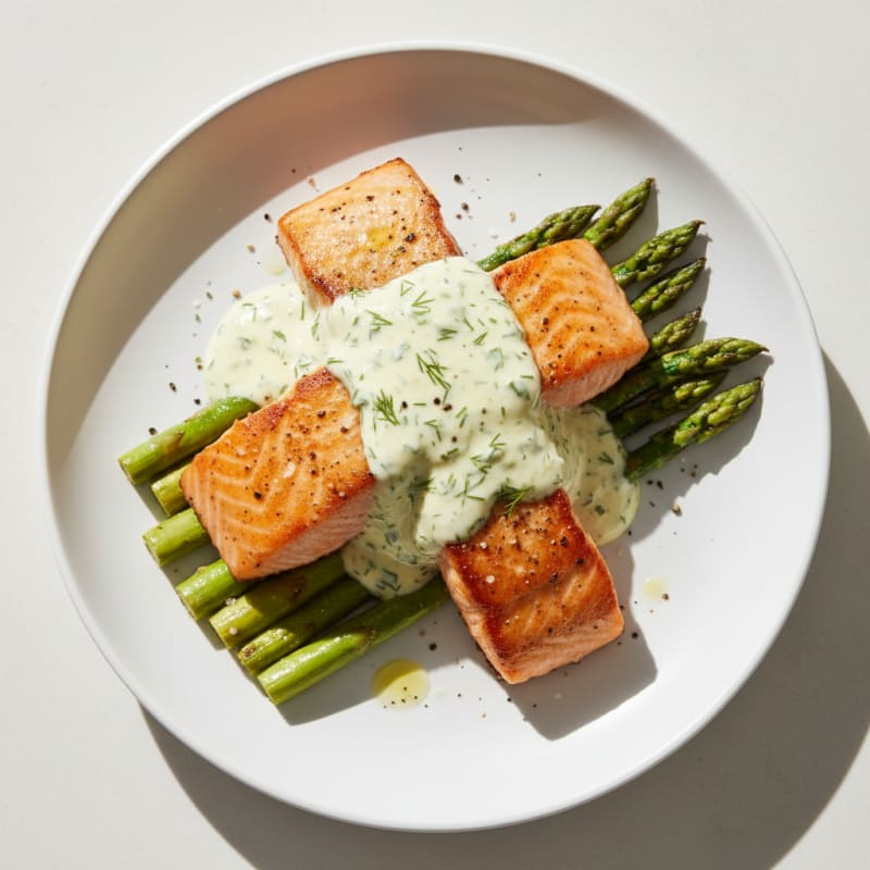 Pan-Seared Salmon with Lemon-Dill Sauce
