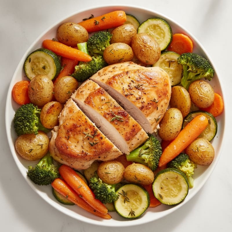 Garlic Herb Roasted Chicken with Vegetables