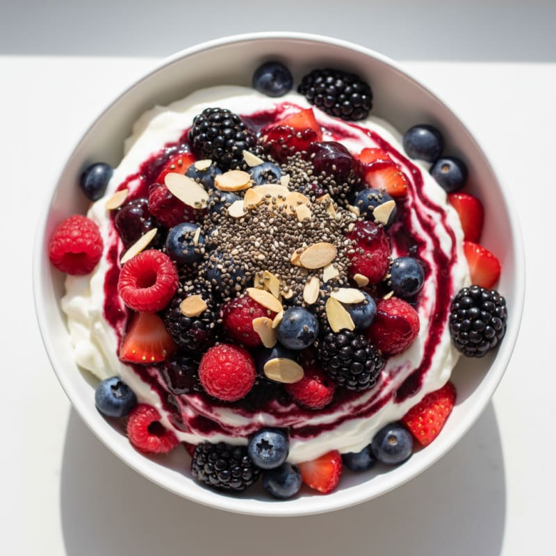 Creamy Greek Yogurt Protein Parfait with Mixed Berries
