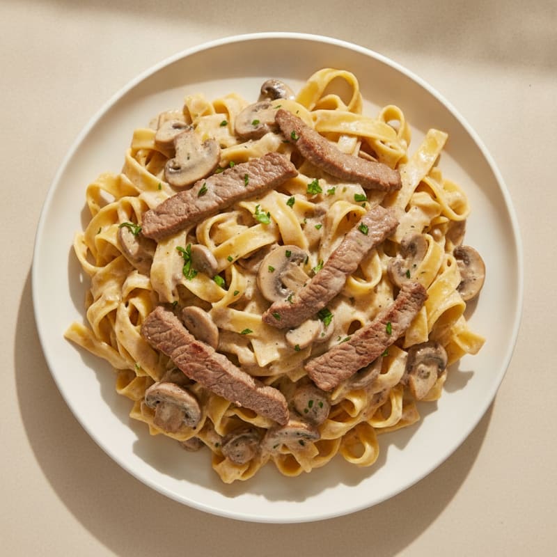 Beef Stroganoff with Egg Noodles