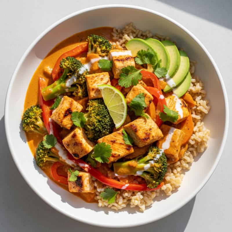 Vibrant Vegetable Coconut Curry Bowl