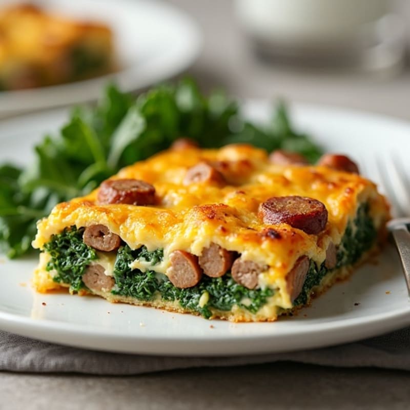 Savory Baked Sausage and Kale Strata