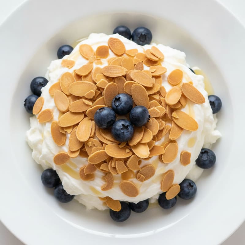 Greek Yogurt Protein Parfait with Berries and Almonds