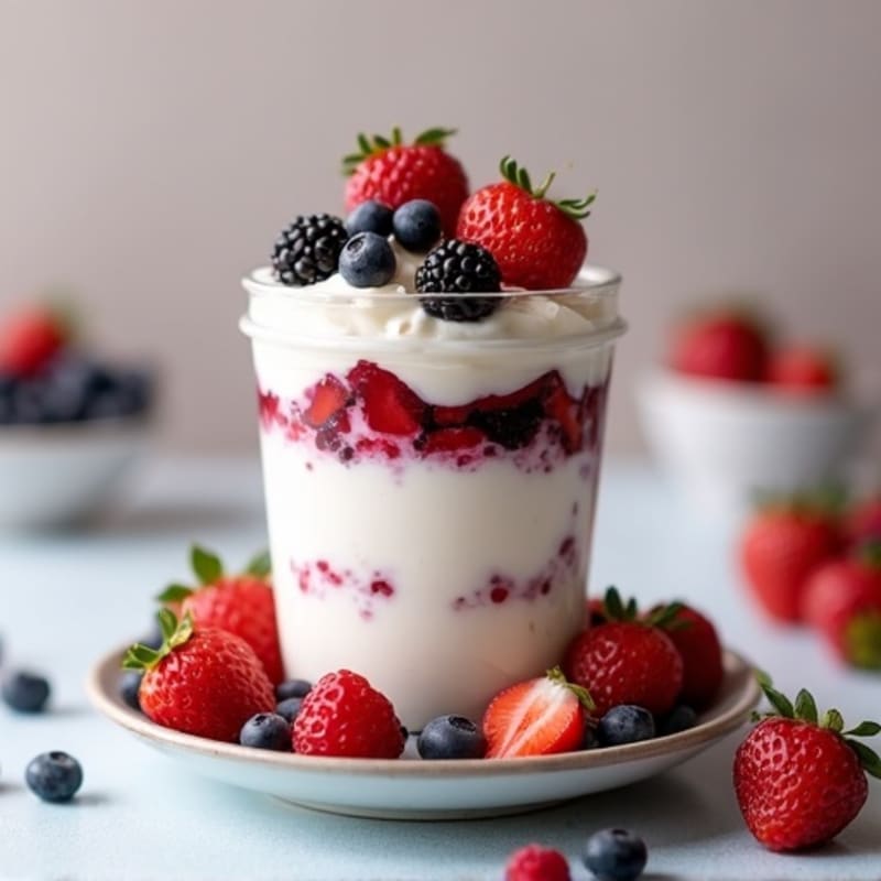 Creamy Greek Yogurt Protein Parfait with Mixed Berries