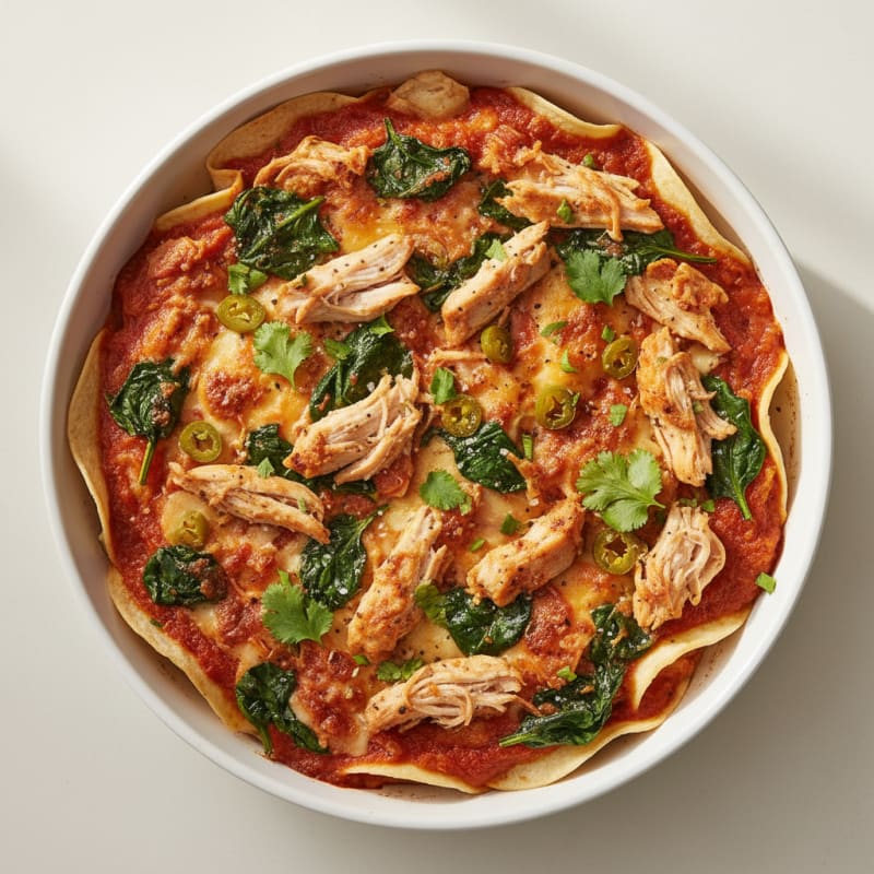 Creamy Chicken Enchilada Bake