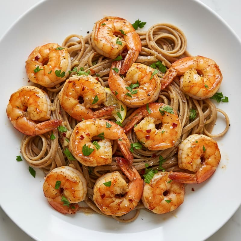 Garlic Butter Shrimp Scampi with Linguine