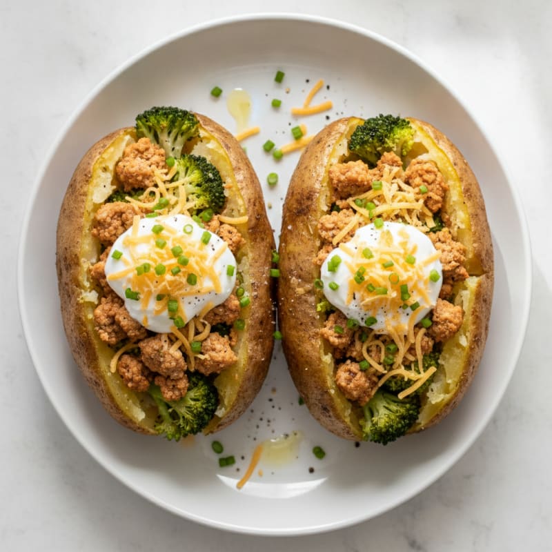 Loaded Baked Potatoes with Savory Toppings