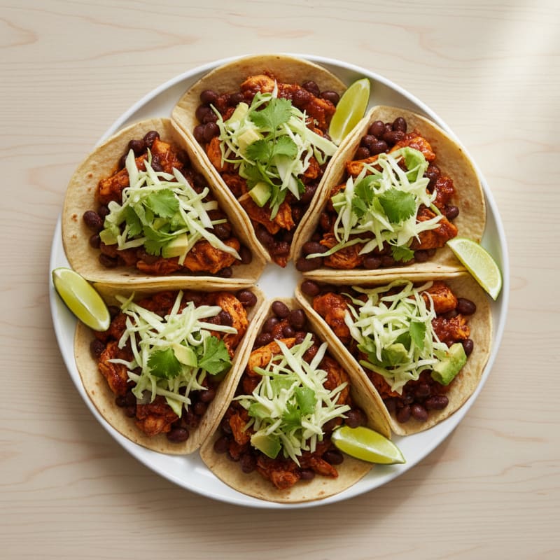 Smoky Chipotle Chicken and Black Bean Tacos