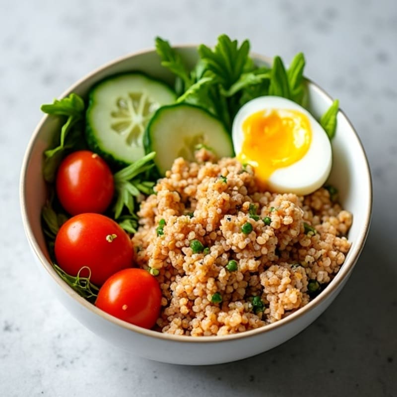 Speedy Savory Tuna Bowl with Fresh Veggies