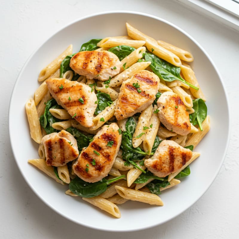 Garlic Parmesan Chicken Alfredo Pasta