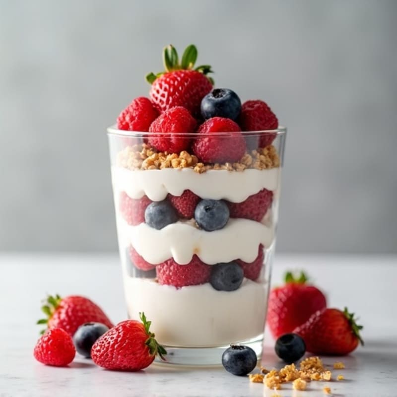 Creamy Greek Yogurt Protein Parfait with Mixed Berries