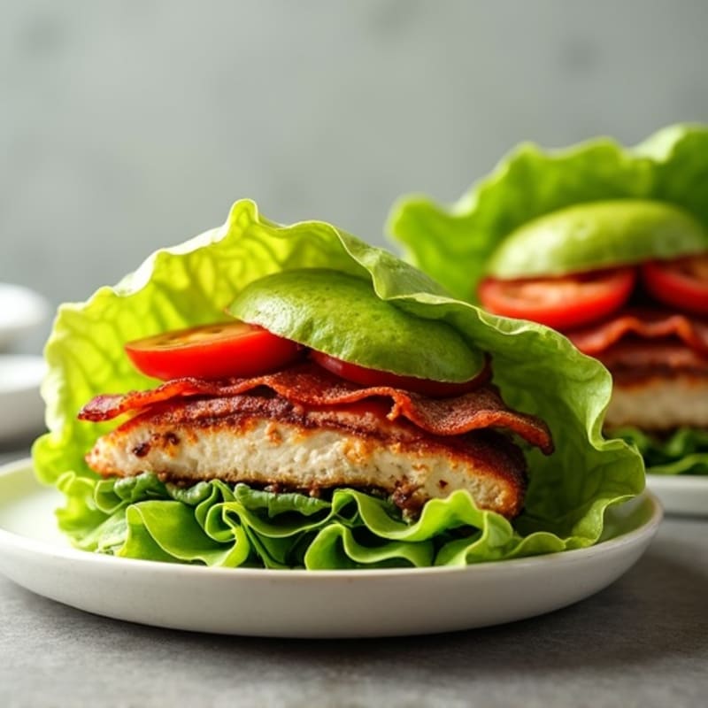 Fresh Avocado BLT Lettuce Wraps with Crispy Bacon
