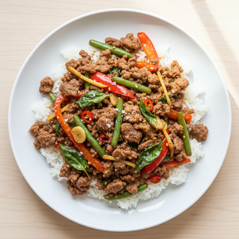 Spicy Thai Basil Beef Stir-Fry