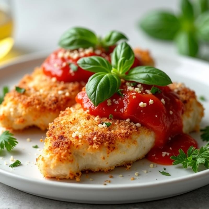 Crispy Baked Chicken Parmesan with Fresh Herbs