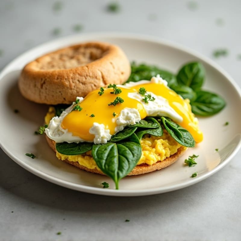Scrambled Egg Whites with Cottage Cheese and Spinach