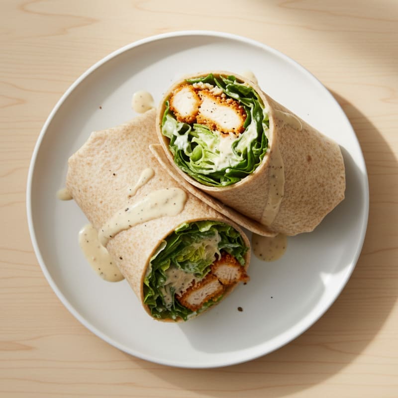 Crispy Ranch Chicken Caesar Wraps