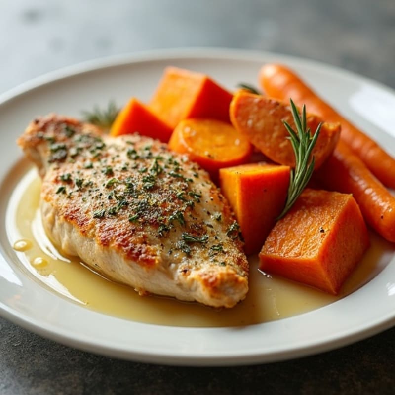 Herb-Crusted Chicken with Roasted Root Vegetables