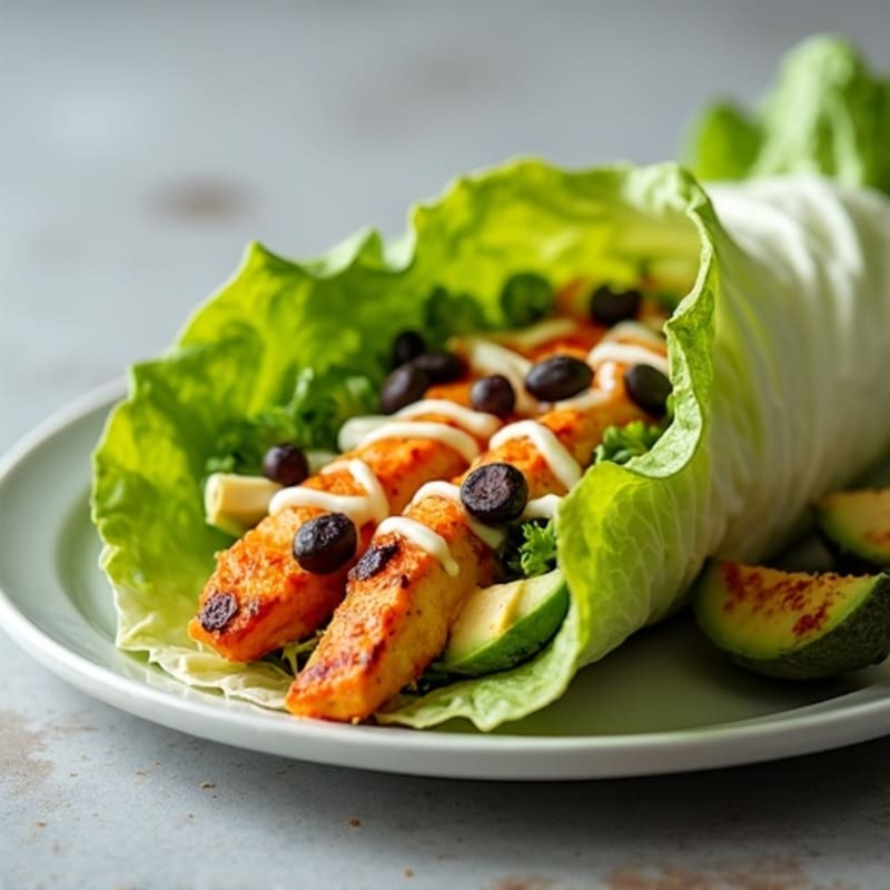Spicy Buffalo Ranch Chicken Lettuce Wrap