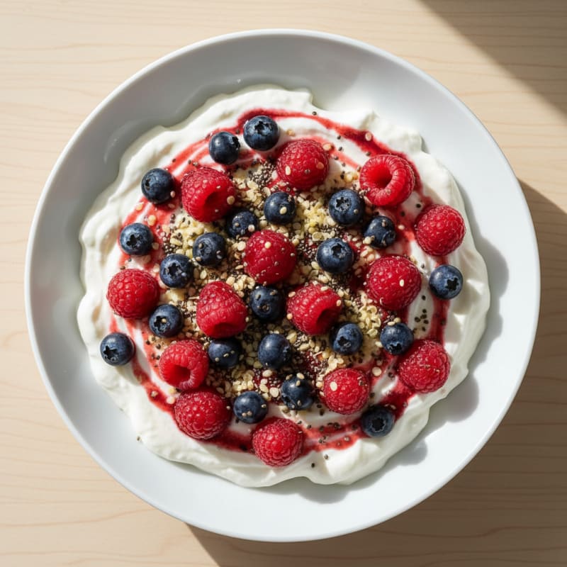 Creamy Greek Yogurt Protein Bowl with Mixed Berries
