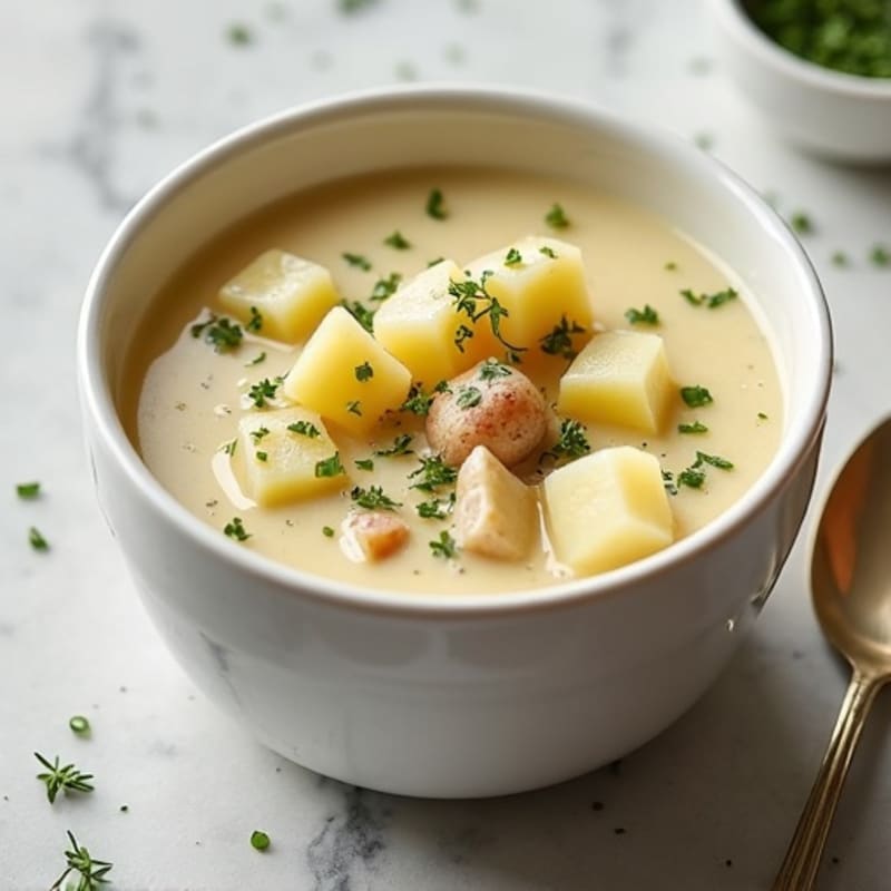 Lighter Creamy Clam and Potato Chowder
