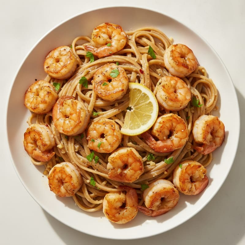 Garlic Butter Shrimp Scampi with Linguine