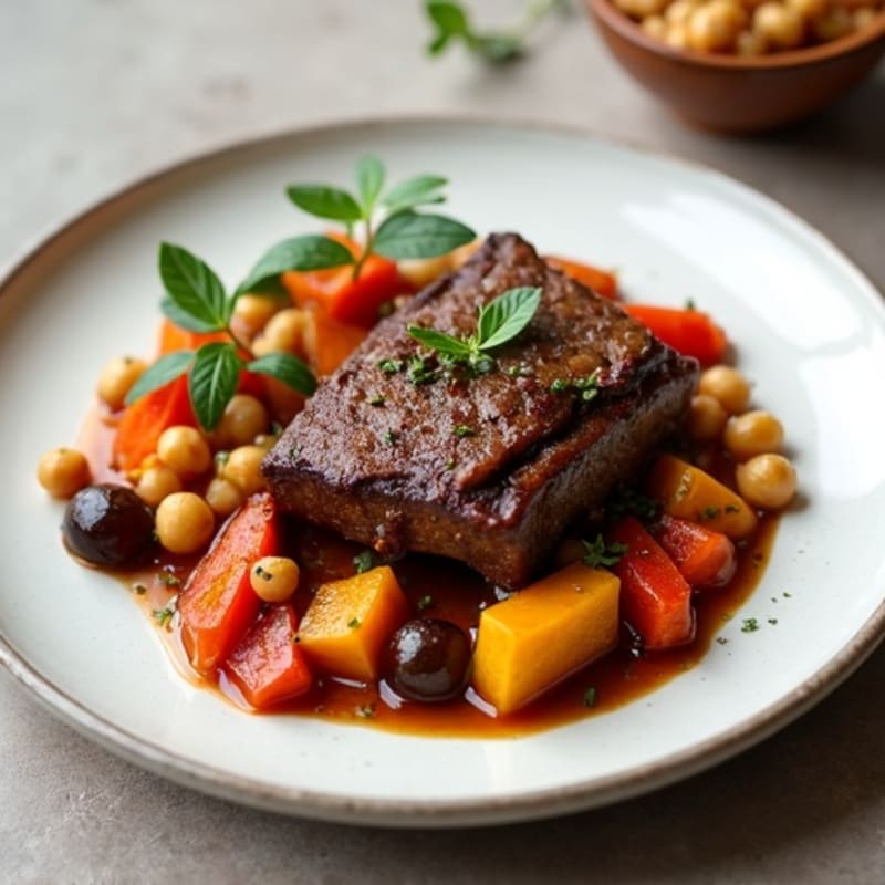 Tender Slow-Braised Short Ribs with Roasted Root Vegetables
