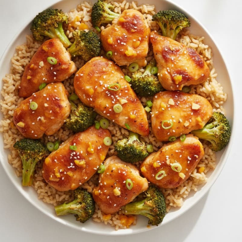Baked Orange Chicken with Broccoli
