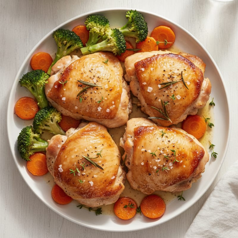 Garlic Herb Roasted Chicken Thighs
