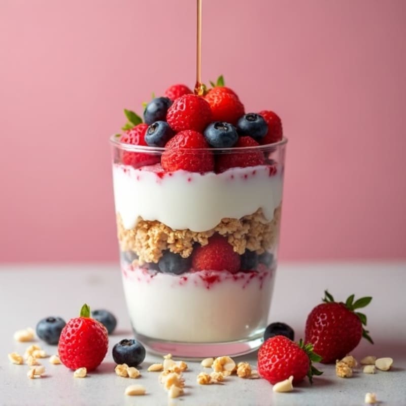 Crunchy Greek Yogurt Berry Parfait